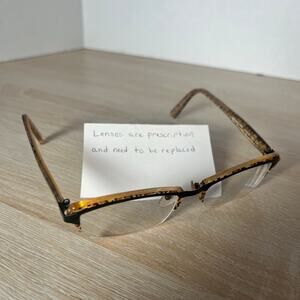 Jean Lafont Paris Indigo 380 Eyeglasses Leopard Spotted Frames 51-18-135 France